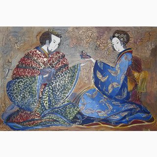 «Грустите вы, слушая крик обезьян, А знаете ли, как плачет ребенок, Покинутый на осеннем ветру?»<br />2007 г., холст, акрил, 60x80