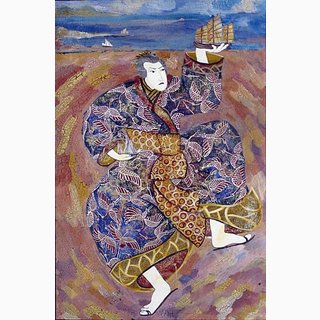 «Пугливые журавли»<br />холст, акрил, 60x80<br />2003 г.