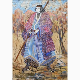 «Встретились в пути самураи – шутки их хреном отдают»<br />2014 г., холст, акрил, диптих, 50x70