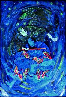 «Порой и звезды Бывают к нам Неблагосклонны!»<br />2007, canvas, acrylic paints, 80x40