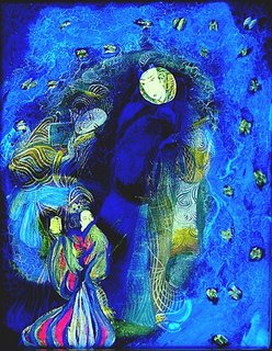 «Проснись, проснись! Стань товарищем моим, Спящий мотылек.»<br />2007, canvas, acrylic paints, 20x30