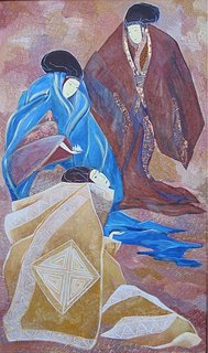 «Бездельники»<br />2004, canvas, acrylic paints, 60x100
