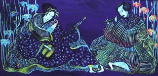 «Добавь пару крыльев К стручку перца И сделаешь стрекозу»<br />2006, canvas, acrylic paints, 100x50